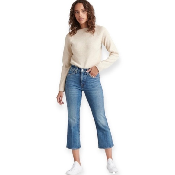 Lucky Brand 12 High Rise Jeans Crop Mini Boot Bridgette Womens Stretch - Picture 16 of 16